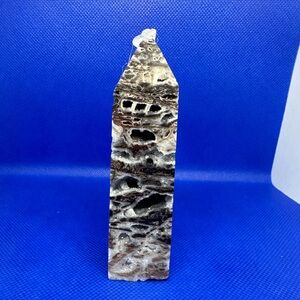 Natural Brown and Cream Agate Tower Home Accent